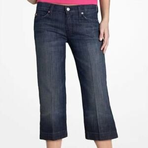 7 For All Mankind Women's Dojo Capri Jeans Dark Wash Size 29